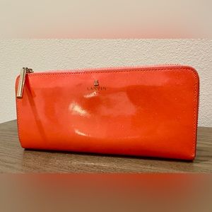 Lanvin En Bleu Sparkle Zip Around Wallet
